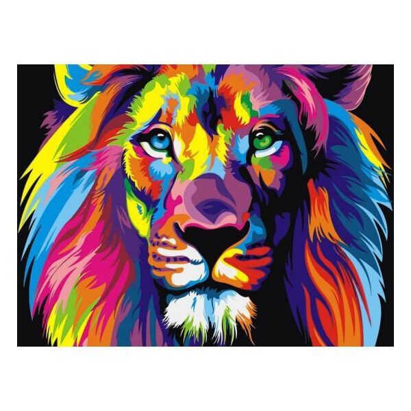 

Картина по номерам VKS001 Радужный лев, 50x65 см., Babylon