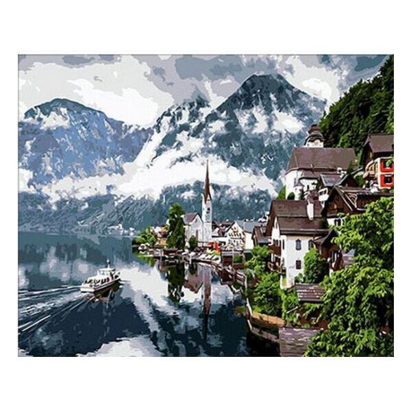 

Картина по номерам QS352 Прекрасные Альпы, 50x65 см., Babylon