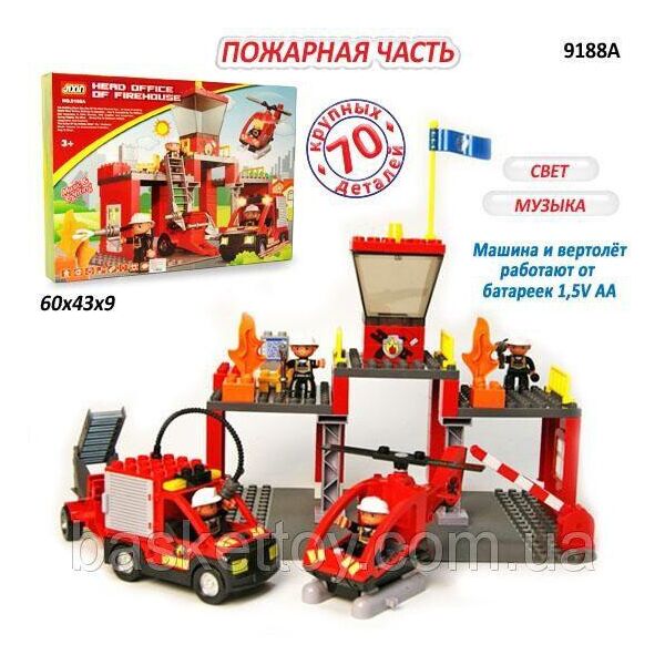 

Конструктор Jixin 9188A ПОЖАРНЫЕ - Пожарная часть (70 дет.)