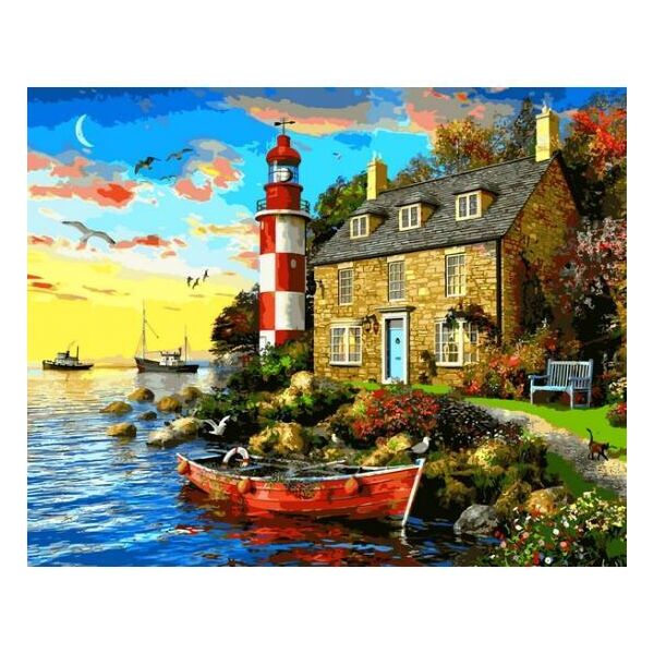 

Картина по номерам VP1277 Дом смотрителя маяка VP1277, Babylon, 40x50 см.