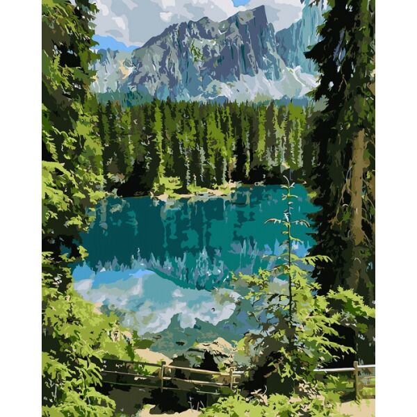 

Картина по номерам КНО2270 Загадкове озеро, 40x50 см., Идейка