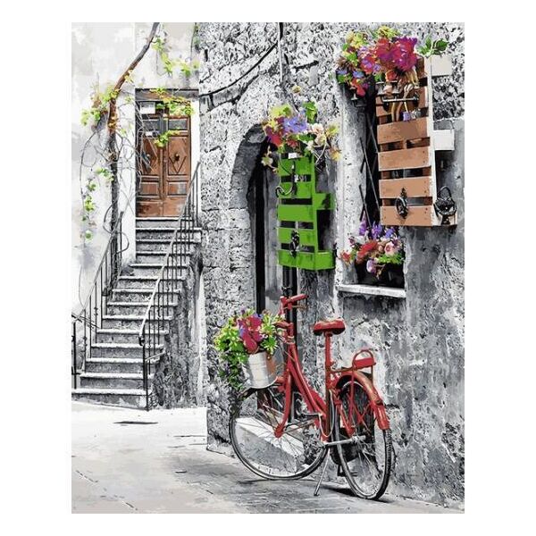 

Картина по номерам Q2242 Цветочная улочка, 40x50 см., Mariposa