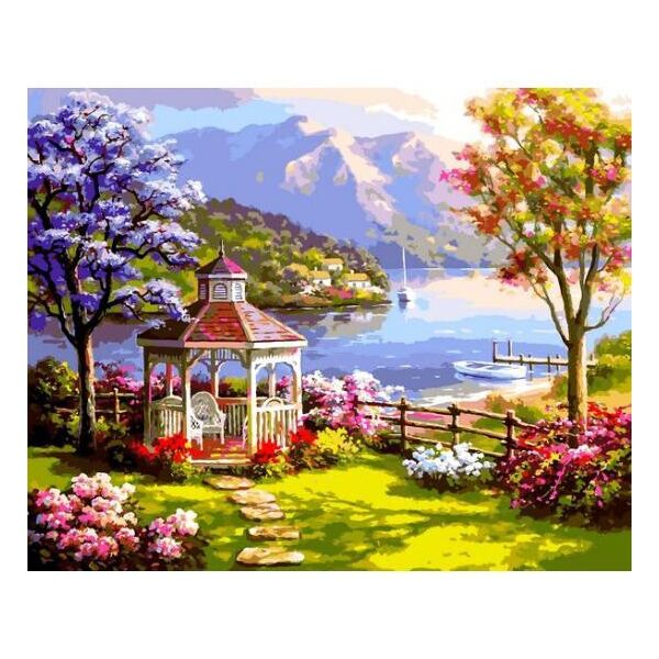 

Картина по номерам VP1302 Беседка у озера VP1302, Babylon, 40x50 см.