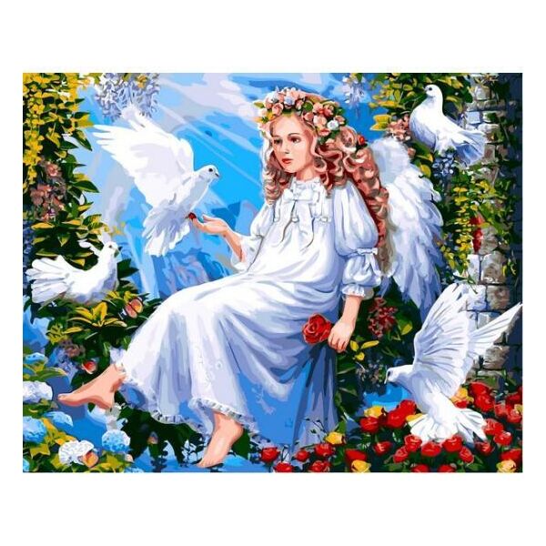 

Картина по номерам VP1291 Ангел и голуби VP1291, Babylon, 40x50 см.