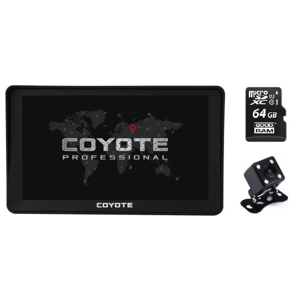 

GPS Навигатор COYOTE 812 TORR 512mb 8gb для легкового и грузового транспорта + Камера заднего вида с подсветкой + Карта памяти 64Gb MicroSD