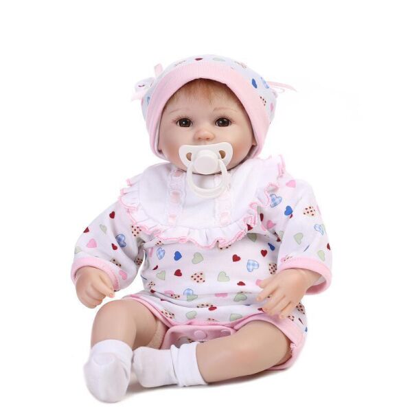 

Кукла реборн NPK DOLL девочка Зоя, младенец силиконовая с шапочкой, соской и подгузником 42 см
