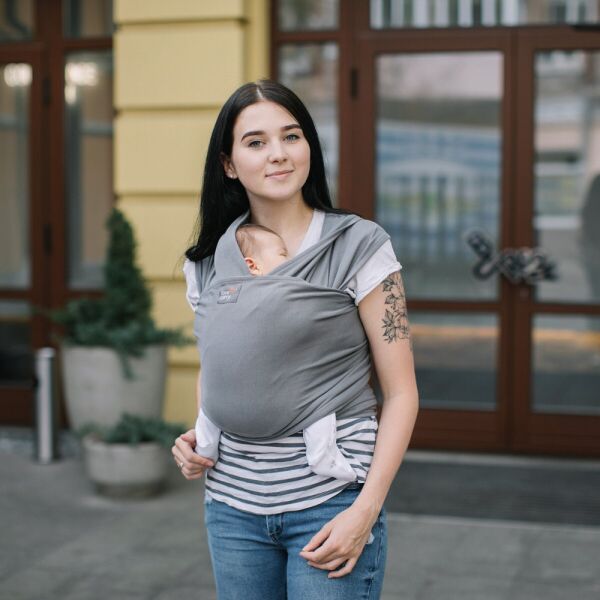 

Слинг - шарф Love & Carry LC420 Темно-серый 100% хлопок 4,5 м х 55 см