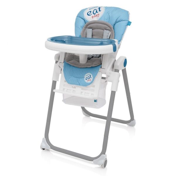 

Стульчик для кормления Baby Design Lolly Blue с колесами и корзиной + 5 позиций по высоте