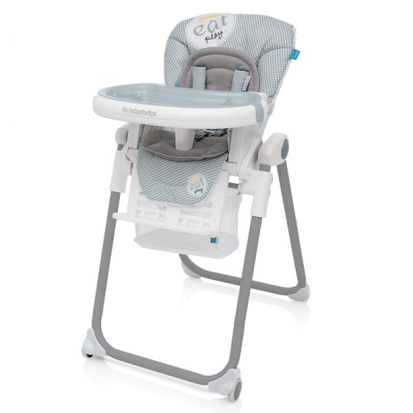 

Стульчик для кормления Baby Design Lolly Grey с колесами и корзиной + 5 позиций по высоте