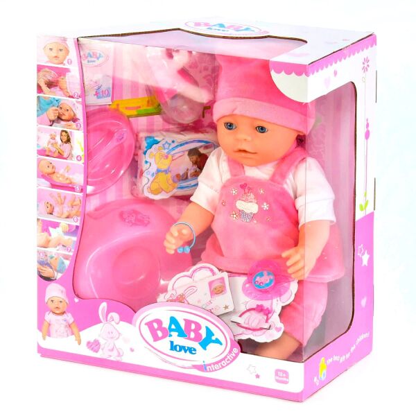 

Пупс Большой Функциональный С Аксессуарами (Высота 42 см) Baby Love
