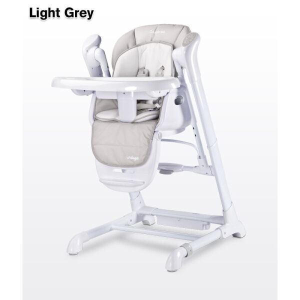 

Детский стульчик для кормления + качель Caretero Indigo light grey