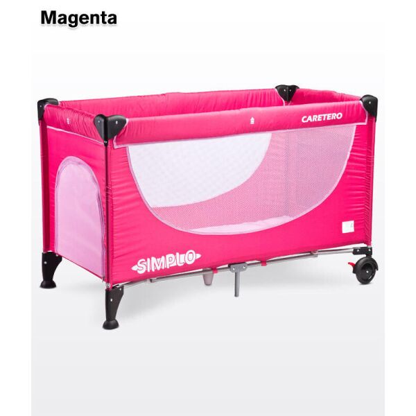 

Детский манеж-кровать Caretero Simplo magenta