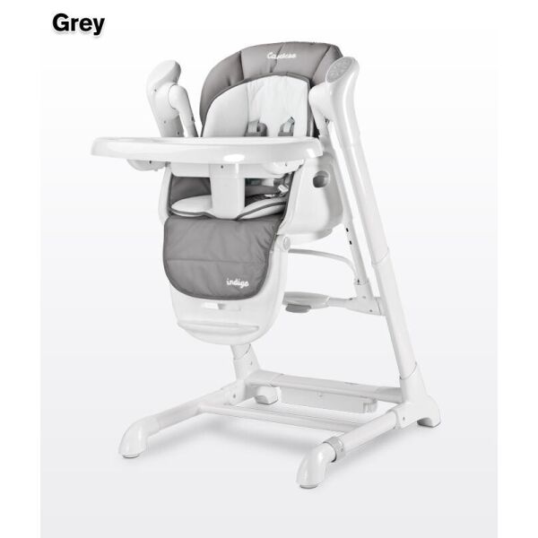 

Детский стульчик для кормления + качель Caretero Indigo grey