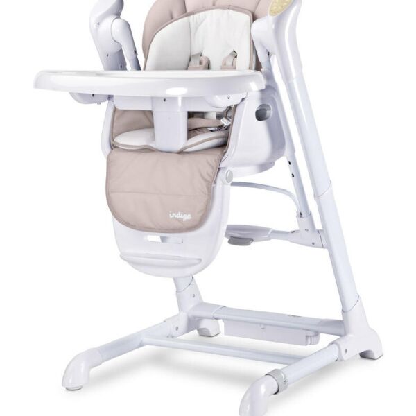 

Детский стульчик для кормления + качель Caretero Indigo beige