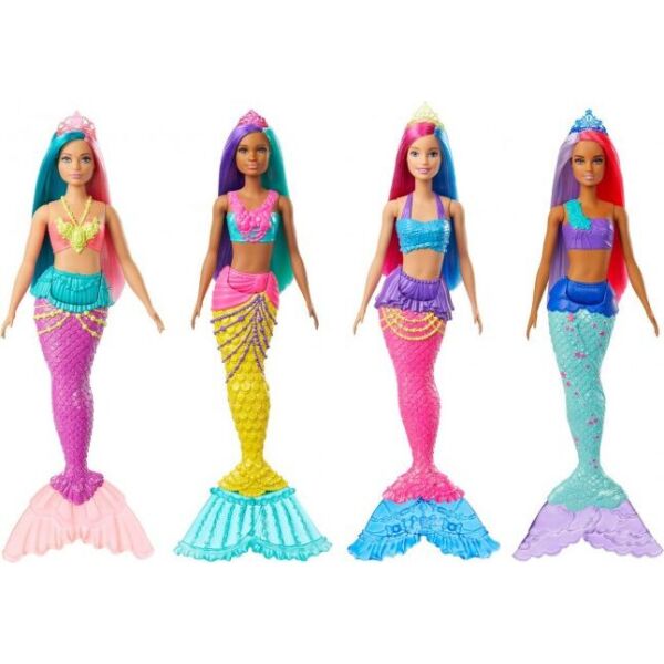 

Русалочка с разноцветными волосами Barbie Mermaid (в ассорт) (GJK07)