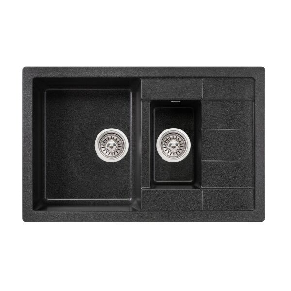 

Кухонная мойка с дополнительной чашей Lidz 780x495/200 GRF-13 (LIDZGRF13780495200) (ST702332)