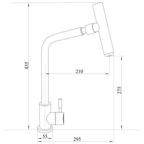 

Смеситель для кухни HAIBA SUS 017 с поворотным изливом (HB3897) (ST701414)