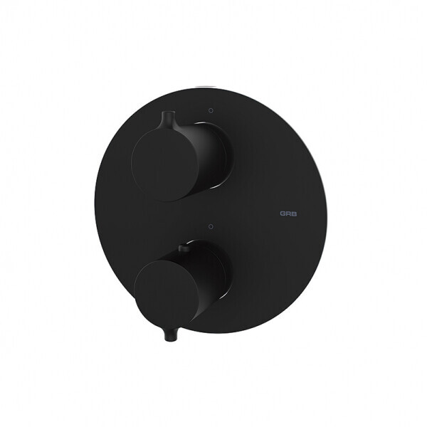

Смеситель термостатический GRB Time Black на 3 потребителя (47130472), черный матовый
