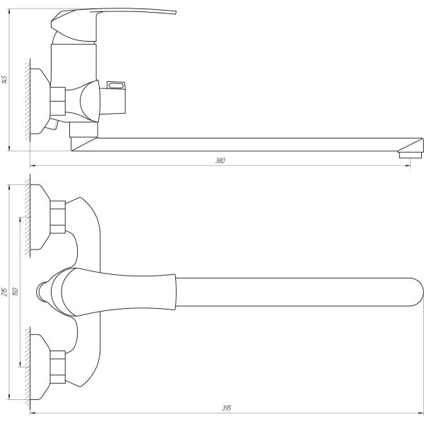 

Смеситель для ванны MIXXUS FAT-006 (SS2828) (ST701514)