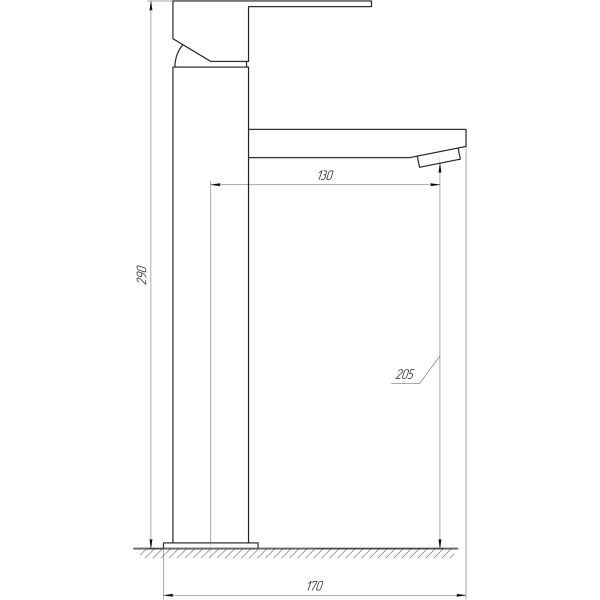 

Смеситель для умывальника MIXXUS KUB-001-HIGH (SS2951) (ST701590)