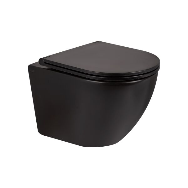 

Унитаз подвесной Qtap Robin безободковый с сиденьем Slim Soft-close QT1333046ERMB (ST701881)