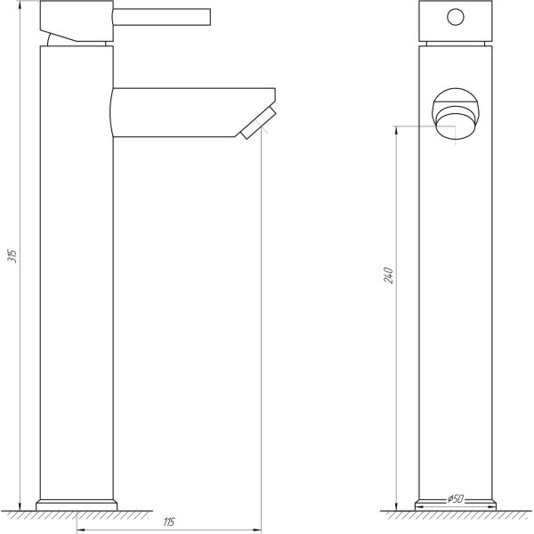 

Смеситель для умывальника из нержавейки MIXXUS SUS-001-HIGH (MI5753),белый (ST701792)