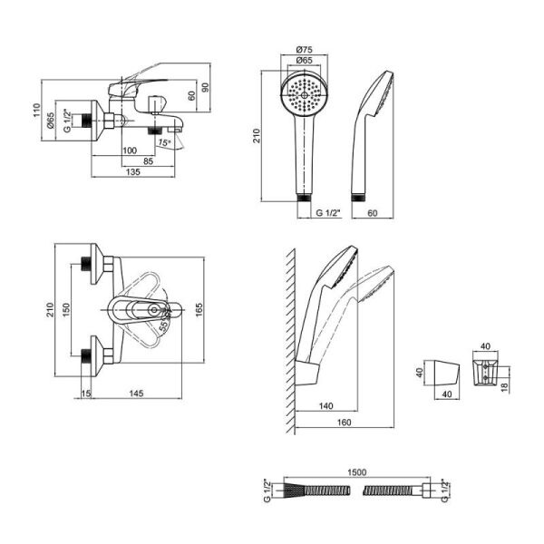 

Смеситель для ванны MIXXUS PREMIUM AURA 009 (MI2881) (ST701535)