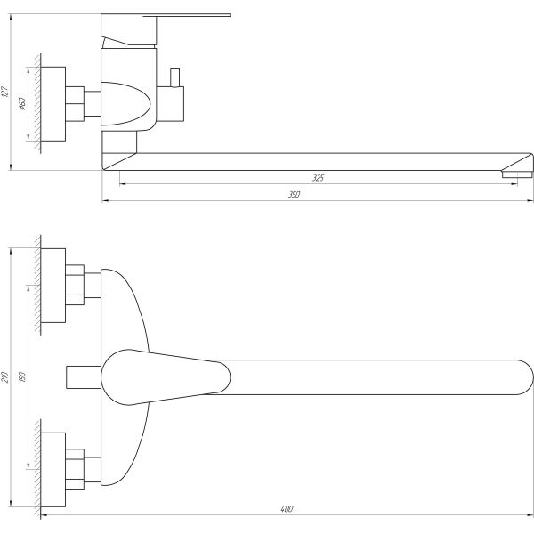 

Смеситель для ванны MIXXUS AVA-006 (SS2810) (ST701596)