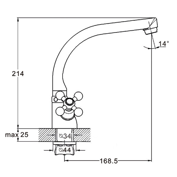

Кухонный смеситель MIXXUS Color 273 (MI2760), белый (ST701524)