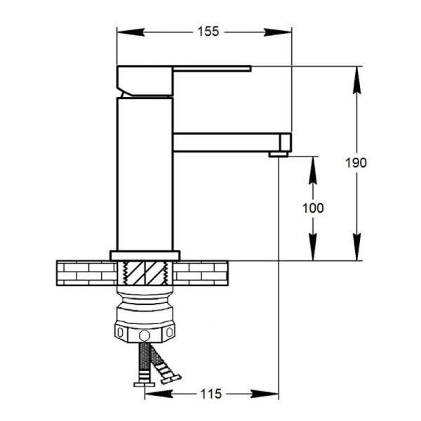 

Смеситель для умывальника HAIBA KUB 001 (HB3904) (ST701435)