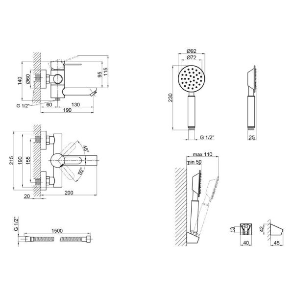 

Смеситель для ванны MIXXUS DAX-009 (SS2803) (ST701523)