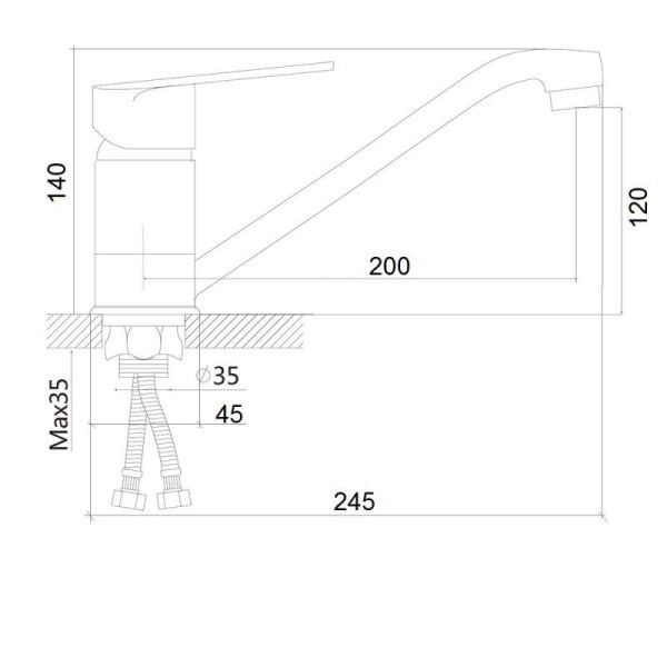 

Кухонный смеситель MIXXUS Oregon 555 (MX0005) (ST701553)