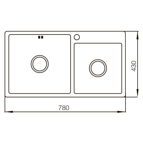 

Мойка MIXXUS MX7843-220x1.0-PVD-BLACK (MX0565), черная (ST701540)