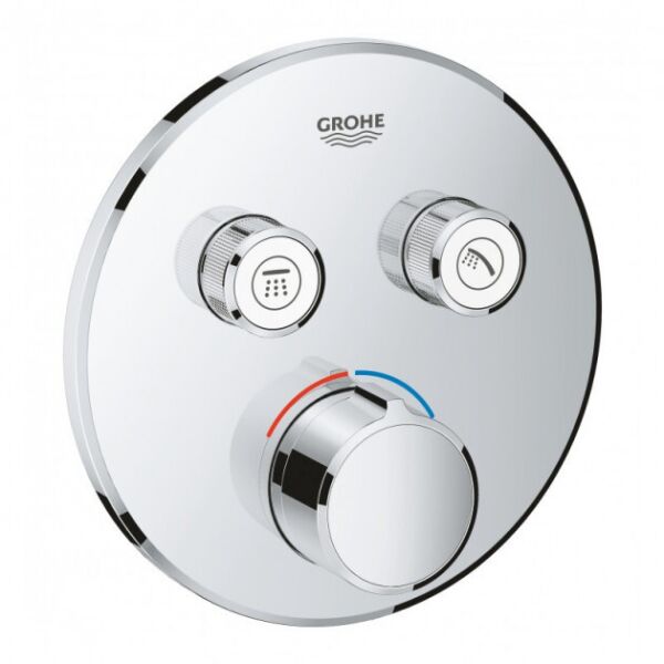 

Смеситель Grohe Grohtherm SmartControl внешняя часть на 2 выхода (29145000)