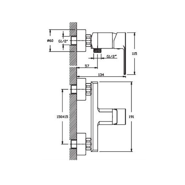 

Смеситель для душа HAIBA KUBUS 003 Черный (HB3930) (ST701400)