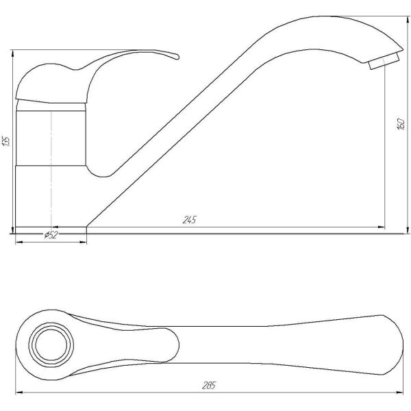 

Смеситель для кухни HAIBA FOCUS 012 (HB3939) (ST701416)