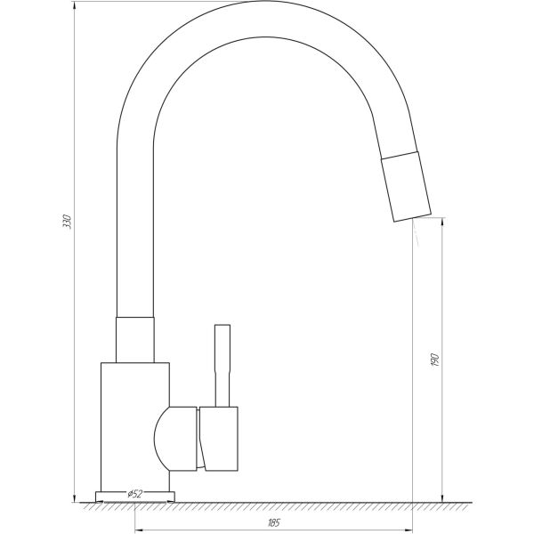 

Смеситель для кухни с черным силиконовым изливом HAIBA SUS 011 (HB3790) (ST701398)