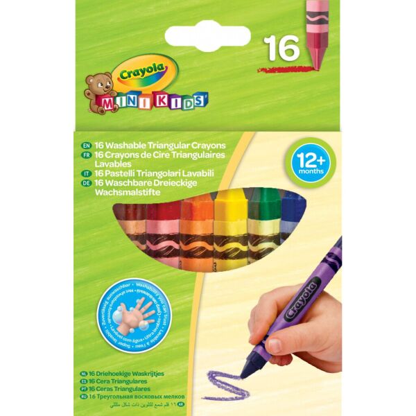 

Набор для творчества Crayola Mini Kids треугольных восковых мелков 16 шт (256316.112)