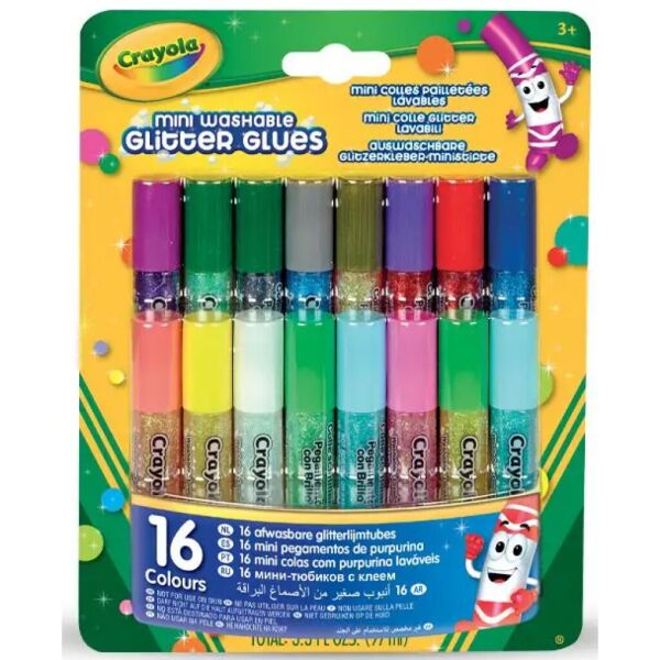 

Набор для творчества Crayola Washable клей с блесками 16 шт (256362.024)