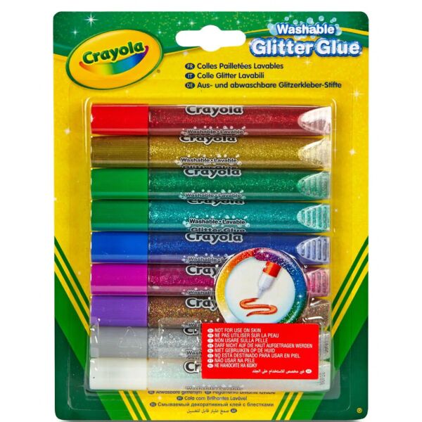 

Набор для творчества Crayola Washable клей с блесками 9 шт (256361.012)