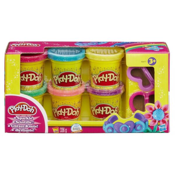 

Набор для творчества Hasbro Play-Doh пластилин из 6 баночек Блестящая коллекция (A5417)