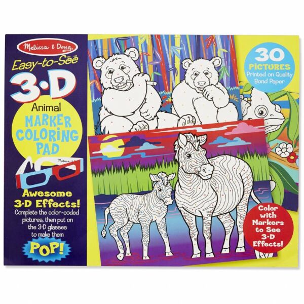 

Набор для творчества Melissa&Doug 3D раскраска Животные и растения (MD9965)