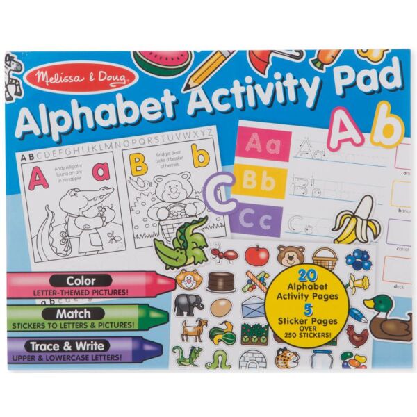 

Набор для творчества Melissa&Doug Альбом раскрасок-наклеек Алфавит (MD8563)