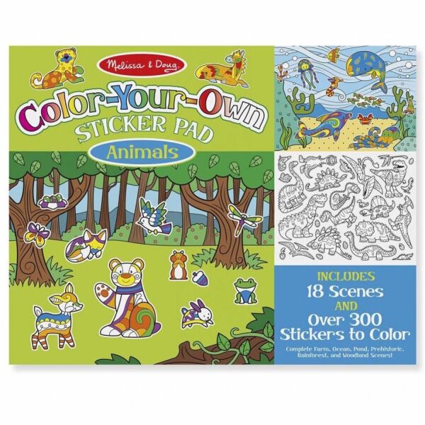 

Набор для творчества Melissa&Doug Альбом с раскрасками и наклейками Животные (MD9468)