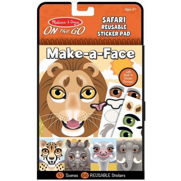 

Набор для творчества Melissa&Doug Блокнот с многоразовыми наклейками Сафари (MD30510)