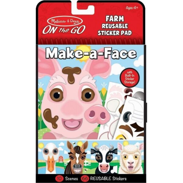 

Набор для творчества Melissa&Doug Блокнот с многоразовыми наклейками Ферма (MD30511)