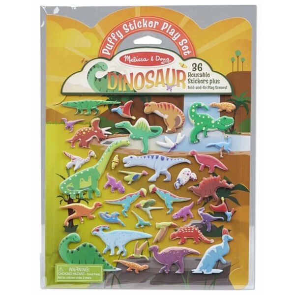 

Набор для творчества Melissa&Doug объемные многоразовые наклейки Динозавры (MD30521)