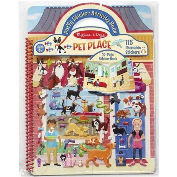 

Набор для творчества Melissa&Doug Объемные многоразовые наклейки Дом для животных (MD19429)
