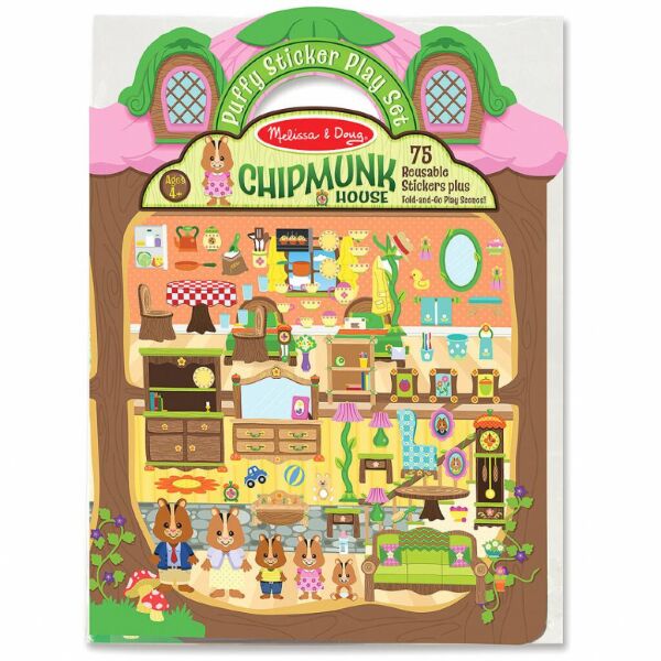

Набор для творчества Melissa&Doug Объемные многоразовые наклейки Домик бурундучков (MD9101)