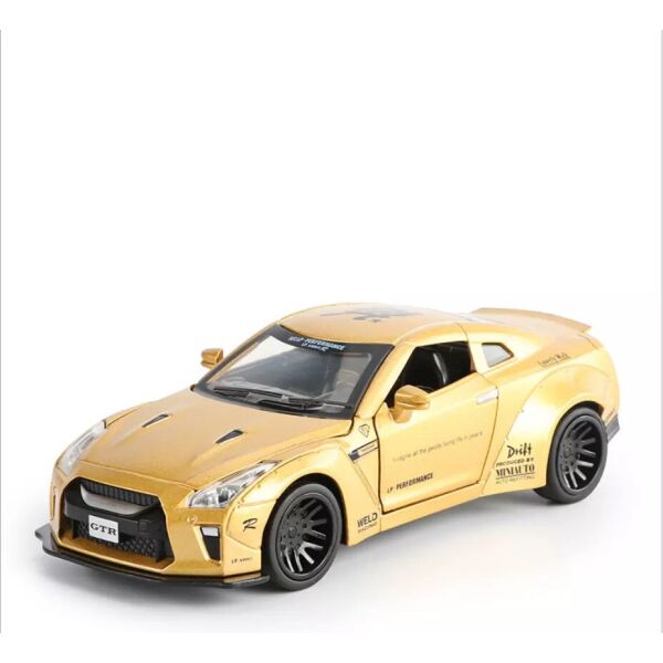 

Игрушечная машина Nissan GTR 7862 металлическая со звуковыми эффектами (Золотой)